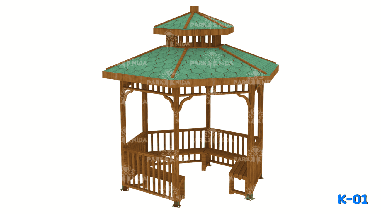 K-01 Altıgen Ahşap Kamelya 300x300 Cm - Image 1 product image